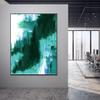 Abstract Painting,Minimalist Acrylic Textured art,Turquoise Red Green Sea Wave Painting,Original oil Painting, wall art 60x60 inch view 4