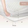 100% Cotton Organic Mattress Pad - Luxury Quilted Mattress Topper Protector Plush & Breathable Machine Washable Design - Fairtrade & GOTS Certified Premium 400GSM Thick with Deep Pocket (Twin) view 2