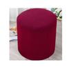 XGANGM Round Small Ottoman Slipcover Pouf Cover Stretch Ottoman Cover Round Small Footstool Cover Round Ottoman Stool Covers Slipcovers Home Furniture Protector,Red,1pcs40X40CM view 1