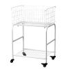 31 height Rolling Laundry Cart with Commerical Wheels- Large Capacity Foldable Hamper Basket, W hite Color | Bedroom, | Back to School, Organizer Storage for Home, Dorm apartment ( WHITE) view 1