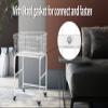 31 height Rolling Laundry Cart with Commerical Wheels- Large Capacity Foldable Hamper Basket, W hite Color | Bedroom, | Back to School, Organizer Storage for Home, Dorm apartment ( WHITE) view 3