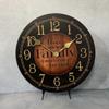 Black & Wood Wall Clock | Ultra Quiet Quartz Mechanism | Hand Made in USA Beautiful Crisp Lasting Color | Comes in 8 Sizes view 1