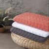 BAGNO MILANO Turkish Cotton Bath Towels, Hand Towels - Soft Plush Jacquard Collection Luxury Towels Set (Black, 2 pcs Bath Towel Set) view 4