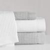 HiEnd Accents Cotton Waffle Weave Slate Full/Queen Coverlet Set view 2