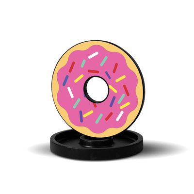 Plate Snacks Sprinkle Donut Stickers Vinyl Weight Decals - For Iron/weight Plates-5 LB | Stickers Size 7.5"