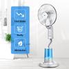 LLYB Cooling Fan 4 in 1 Humidifier Mist Fan, Pedestal Fan with Remote Control, 5 Blades -3 Speed Level Stand Fan - 180Oscillating Fan -Ideal for Home and Office Oscillation Function view 2