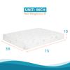 BestMassage | 10 Inch Twin Mattress | Gel Memory Foam | Medium Firm Feel | White | Bed in a Box, CertiPUR-US Certified | Pressure Relief, Cooling Ventilated Foam | Breathable Knit Cover view 2
