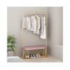 LHHL Coat Rack Shoe Bench 3 in 1 Design Hall Tree Furniture for Entryway Storage Cabinet Organizer Freestanding Coat Stand with Clothes Rail Stylish Appearance view 2