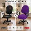 Super Stretchable Separate Office Chair Seat Covers - Universal Spandex Computer Chair Slipcover - 180GSM Washable Rotating Backrest Coverings & Cushion Protectors for Dogs, Cats, Pets view 2