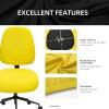 Stretchable Desk Office Chair Seat Covers - Universal Stretch Computer Chair Slipcover - 180GSM Washable Rotating Backrest Coverings & Cushion Protectors for Dogs, Cats, Pets, Yellow view 2
