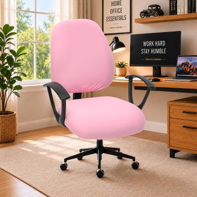 Super Stretchable Separate Office Chair Seat Covers - Universal Spandex Computer Chair Slipcover - 180GSM Washable Rotating Backrest Coverings & Cushion Protectors for Dogs, Cats, Pets