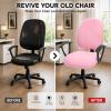 Super Stretchable Separate Office Chair Seat Covers - Universal Spandex Computer Chair Slipcover - 180GSM Washable Rotating Backrest Coverings & Cushion Protectors for Dogs, Cats, Pets view 2