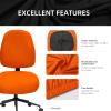 DIVA EN CAMINO DEC Stretchable Desk Office Chair Seat Covers - Universal Stretch Computer Chair Slipcover - Washable Rotating Backrest Coverings & Cushion Protectors for Dogs, Cats, Pets, Orange view 2