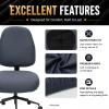 Separate Desk Office Chair Seat Covers - Universal Stretch Computer Chair Slipcover - 180GSM Washable Rotating Backrest Coverings & Cushion Protectors for Dogs, Cats, Pets, Dark Gray view 4
