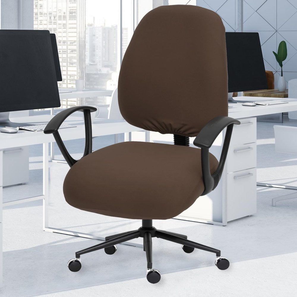DIVA EN CAMINO DEC Stretchable Desk Office Chair Seat Covers - Universal Stretch Computer Chair Slipcover - 180GSM Washable Rotating Backrest Coverings & Cushion Protectors for Dogs, Cats, Pets