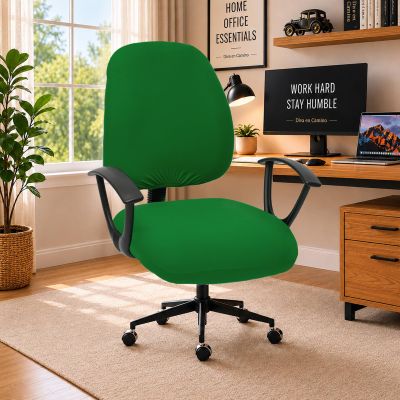 Super Stretchable Separate Office Chair Seat Covers - Universal Spandex Computer Chair Slipcover - 180GSM Washable Rotating Backrest Coverings & Cushion Protectors for Dogs, Cats, Pets