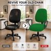 Super Stretchable Separate Office Chair Seat Covers - Universal Spandex Computer Chair Slipcover - 180GSM Washable Rotating Backrest Coverings & Cushion Protectors for Dogs, Cats, Pets view 2