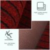 Custom Size Runner Rug 4 ft x 4 ft, 2-82ft Carpet Runners Hallway Entryway Kitchen Garage Laundry Room Area Rugs with Non-Slip Rubber Backing, Red with Black Stripe view 2