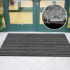 Custom Size Runner Rug 2 ft x 50 ft, 2-82ft Carpet Runners Hallway Entryway Kitchen Garage Laundry Room Area Rugs with Non-Slip Rubber Backing, Gray with Black Stripe view 4