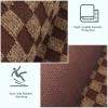 Custom Size Runner Rug 4 ft x 4 ft, 2-82ft Carpet Runners Hallway Entryway Kitchen Garage Laundry Room Area Rugs with Non-Slip Rubber Backing, Checkered Brown view 2