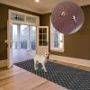 Custom Size Runner Rug 4 ft x 4 ft, 2-82ft Carpet Runners Hallway Entryway Kitchen Garage Laundry Room Area Rugs with Non-Slip Rubber Backing, Checkered Black view 3