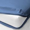 Kings Loft 100% Egyptian Cotton Zipper Mattress Cover, 1000 Thread Counts, 24 Inch Deep Pocket Queen Size, Solid Medium Blue Zipper Around The Mattress view 2
