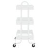 Tidyard 3-Tier Trolley, Steel Storage Cart with 4 Wheels, 16.9inx13.4inx31.1in for Office, Kitchen, or Beauty Supplies view 3