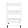 Tidyard 3-Tier Trolley, Steel Storage Cart with 4 Wheels, 16.9inx13.4inx31.1in for Office, Kitchen, or Beauty Supplies view 4