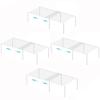 iPEGTOP Freezer Cabinet Storage Shelf Set of 4, 8 Pieces Expandable Metal Rustproof Spice Rack, Adjustable Kitchen Organizer Counter Fridge Pantry Shelf Space Saver (White) view 1