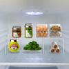 iPEGTOP Freezer Cabinet Storage Shelf Set of 4, 8 Pieces Expandable Metal Rustproof Spice Rack, Adjustable Kitchen Organizer Counter Fridge Pantry Shelf Space Saver (White) view 2