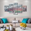 Busch Stadium Baseball Home Decor St. Louis, Missouri Cityscape Wall Art Posters and Prints 5 Pieces Baseball Stadium Pictures Posters and Prints Stretched and Framed Ready to Hang (60"Wx32"H) view 4
