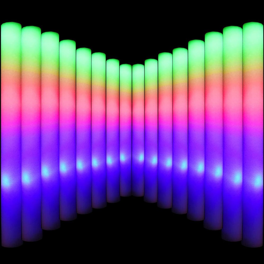 LifBetter Light Up Glow Sticks Bulk, LED Foam Sticks in The Dark with 3 Modes Flashing Led Foam Multicolor Batons Light up Party Favors for Birthdays, Weddings, Concerts, Festivals (156pcs)