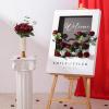 Hawesome 12PCS Artificial Flowers Fake Roses, Realistic Velvet Long Stem Red Roses Bouquet for Wedding Centerpiece Home Decor Party & Valentines (Wine) view 3