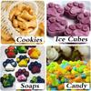 3 Pack Silicone Dog Treat Molds, Puppy Dog Bone & Paw Shapes, Non-Stick Molds for Frozen Treats; for Peanut Butter, Yogurt, Broth & Ice; Flexible; Oven, Freezer, Microwave & Dishwasher Safe view 3