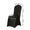 1 Pcs Black Metallic Spandex Stretchable Chair Cover Wedding Banquet view 4