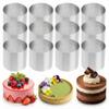 12Pcs Round Cake Rings Mold, Mini Cake & Pastry Ring, Stainless Steel Dessert Food Rings for Cooking Pastry Rings Cake Mousse Mold view 1