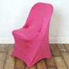 1 Pcs Fuchsia Folding Stretch Spandex Chair Cover Event Banquet Reception Decorations view 1