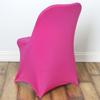 1 Pcs Fuchsia Folding Stretch Spandex Chair Cover Event Banquet Reception Decorations view 4