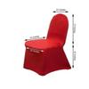 1 Pcs Red Metallic Spandex Stretchable Chair Cover Wedding Banquet view 2