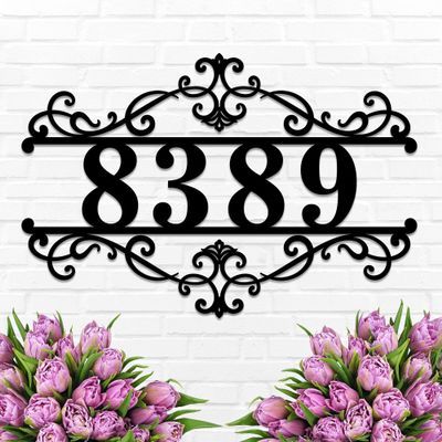 Custom Metal Address Plaque - Personalized Modern House Number Sign, Outdoor, Wall Mounted, Personalized Gift, Housewarming Gift