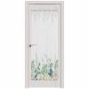 Edwiinsa French Door Curtains, Spring Floral Privacy Sidelight Glass Door Curtain Panel, Summer Tropical Green Leaves Rod Pocket Window Treatment with Tieback for Front Door 54 x 72 Inch view 2
