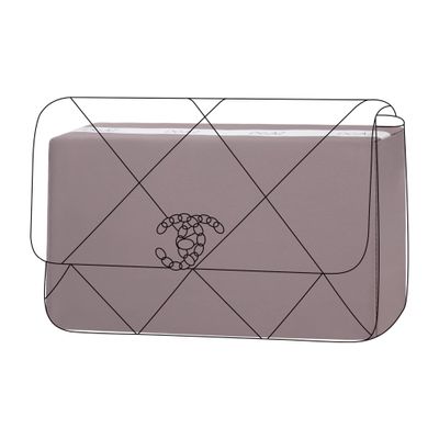 DGAZ Purse Pillow Shaper Insert For Chanel 19 Bags, Silky Pillow Shaper for Luxury HandbagsKonjac purple19-Flap26