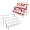 2Pcs Acrylic Risers Display Stand for Action Figures, 5 Tier Clear Display Collectibles Dessert Holder, Durable Showcase Display Shelf for Toys Jewels Figurines Cosmetics Decoration and Organizer view 1