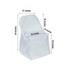 10 Pcs White Polyester Folding Chair Covers Wedding Banquet Reception Decorations view 2