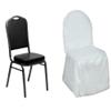 10 Pcs White Polyester Banquet Chair Covers Wedding Party Catering Decorations view 2