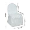 10 Pcs White Polyester Banquet Chair Covers Wedding Party Catering Decorations view 3