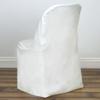 10 Pcs Ivory Polyester Folding Flat Chair Covers Event Banquet Party Decorations view 2
