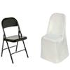 10 Pcs Ivory Polyester Folding Flat Chair Covers Event Banquet Party Decorations view 3