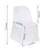 10 Pcs Ivory Polyester Folding Flat Chair Covers Event Banquet Party Decorations view 4