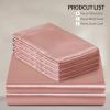 Manyshofu 6pc Rose Gold Duvet King Size Cover Set - Cooling & Silky Satin Duvet Cover & Sheet Set (4 Pillowcases, 1 Duvet Cover, 1 Fitted Sheet) view 3